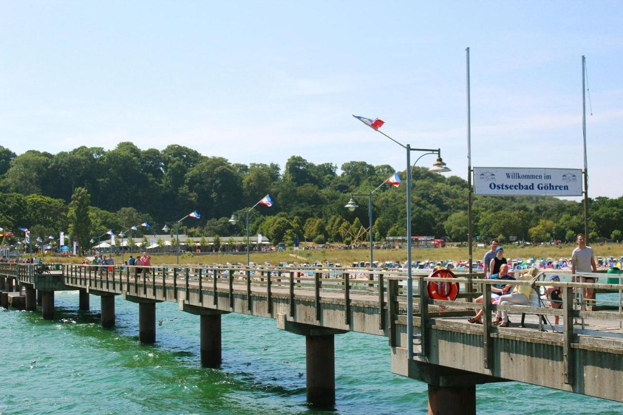 Haus Blick zur See FeWo 13 Gartennutzung, Terrasse, Sauna- und Schwimmbadnutzung im AHOI Sellin Goehren  Exterior foto